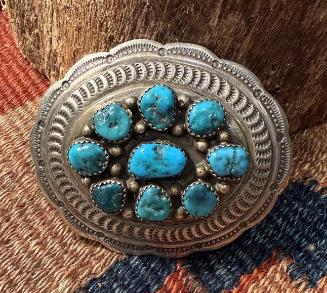 Nine Stone Turquoise Buckle