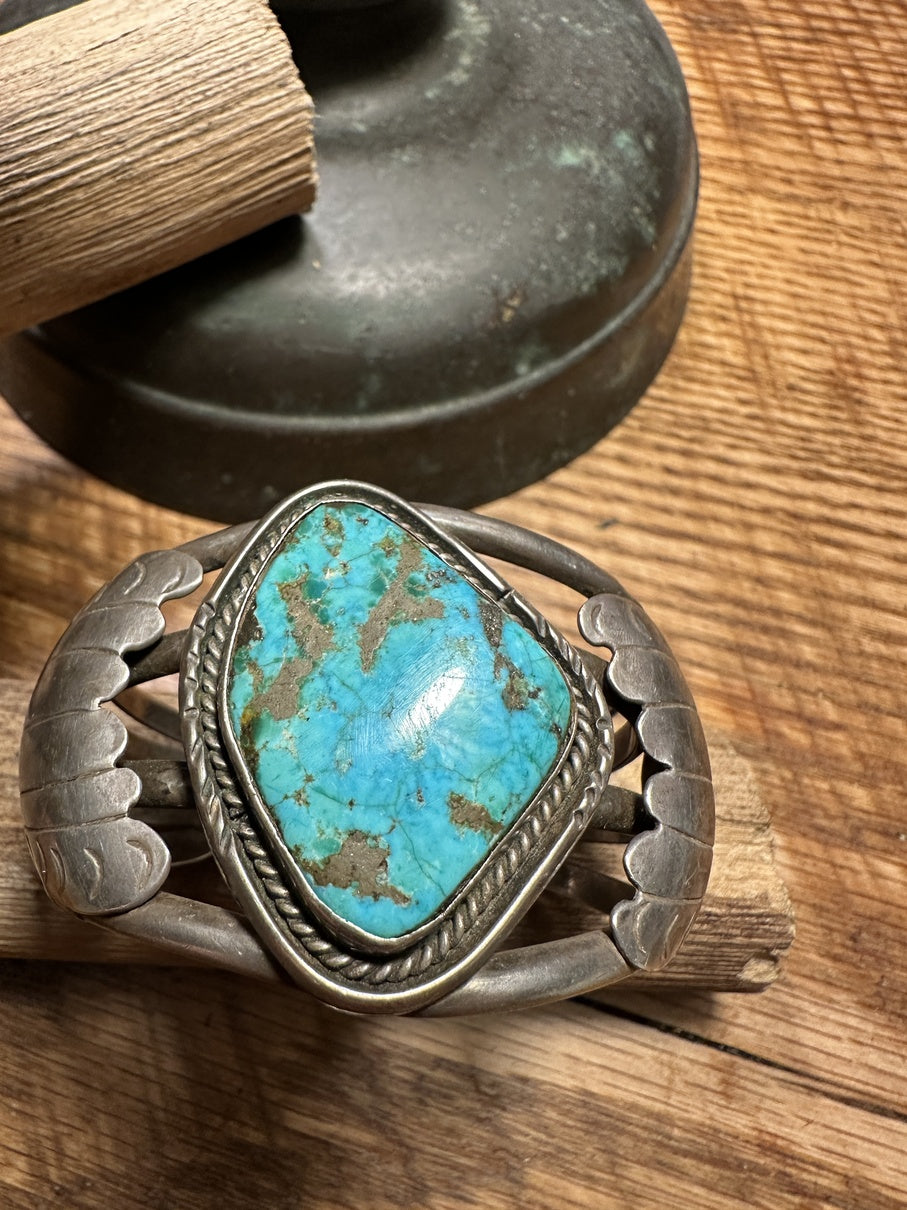 Offset Diamond Shape Turquoise Bracelet