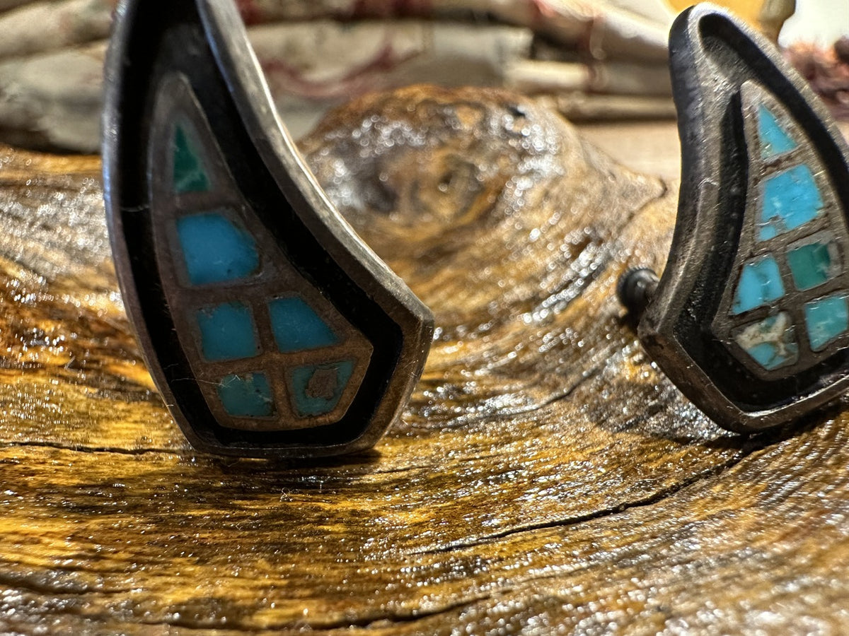 古美ターコイズインレイイヤリング [SG-035]