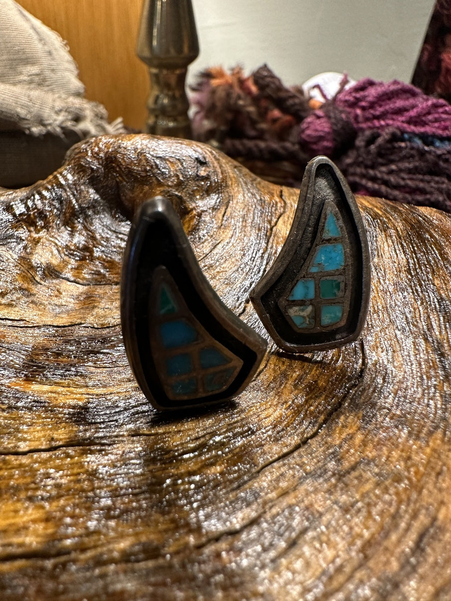 古美ターコイズインレイイヤリング [SG-035]