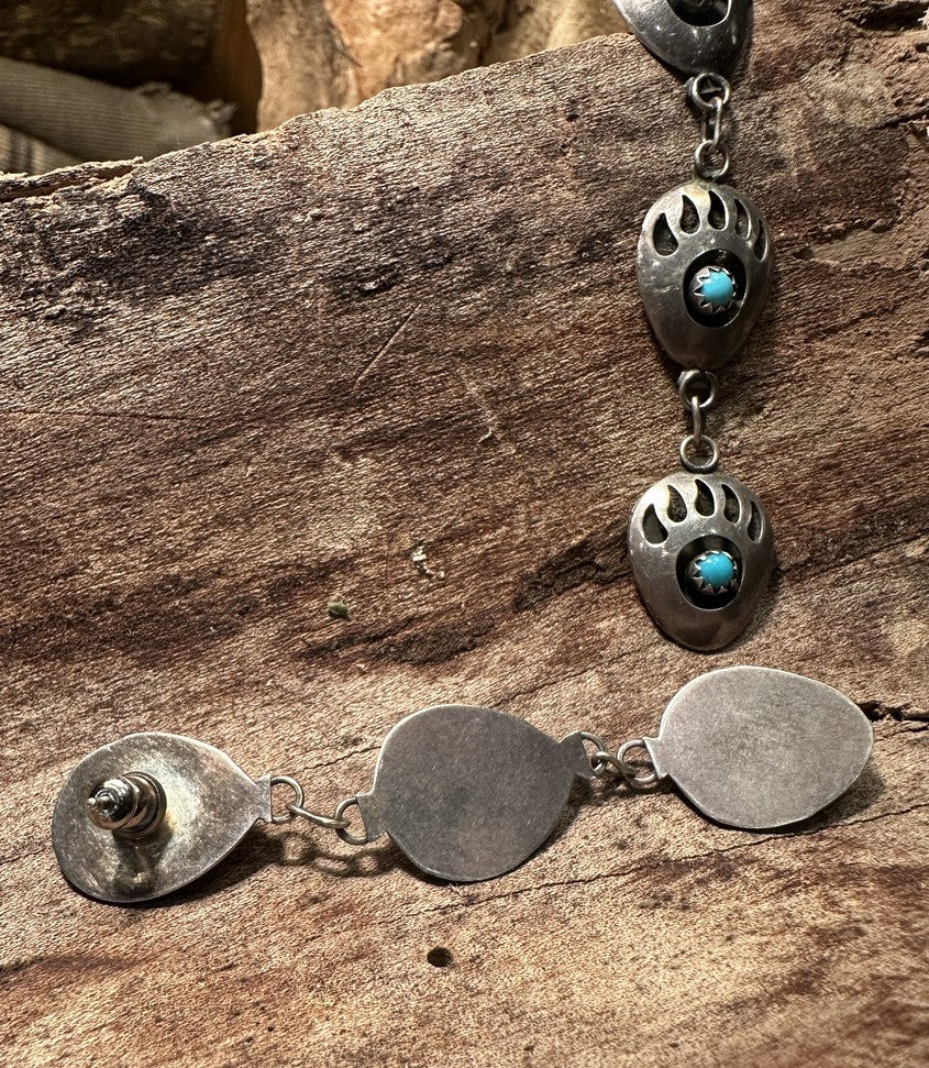 Old Pawn Bear Claw Dangler Earrings