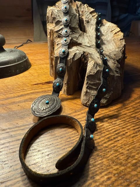Old Pawn Zuni Concho Belt