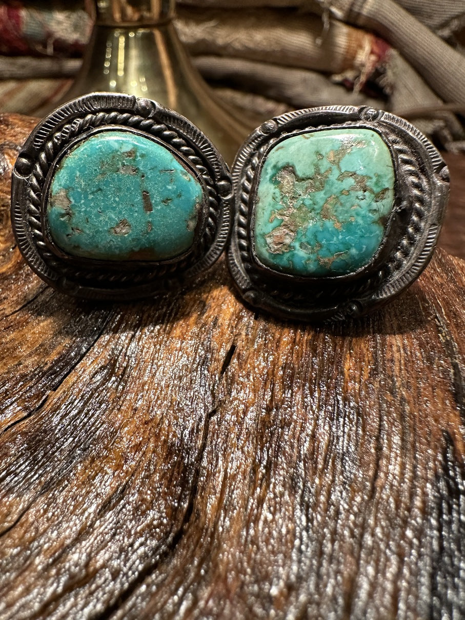 Old Turquoise Pawn Earrings