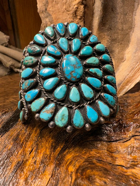 Old Zuni Cluster Turquoise Bracelet