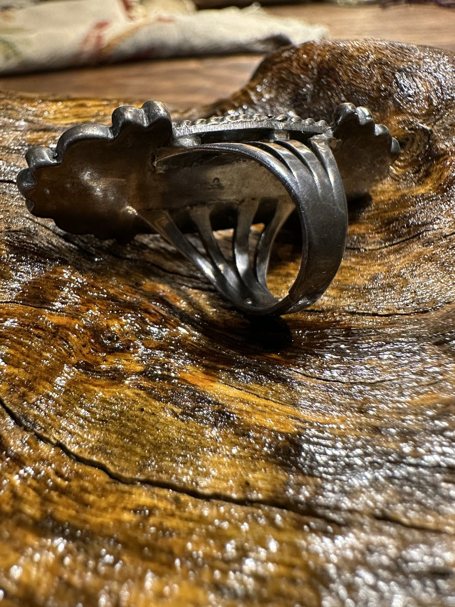 Oval Blue Green Turquoise Ring [SG-045]