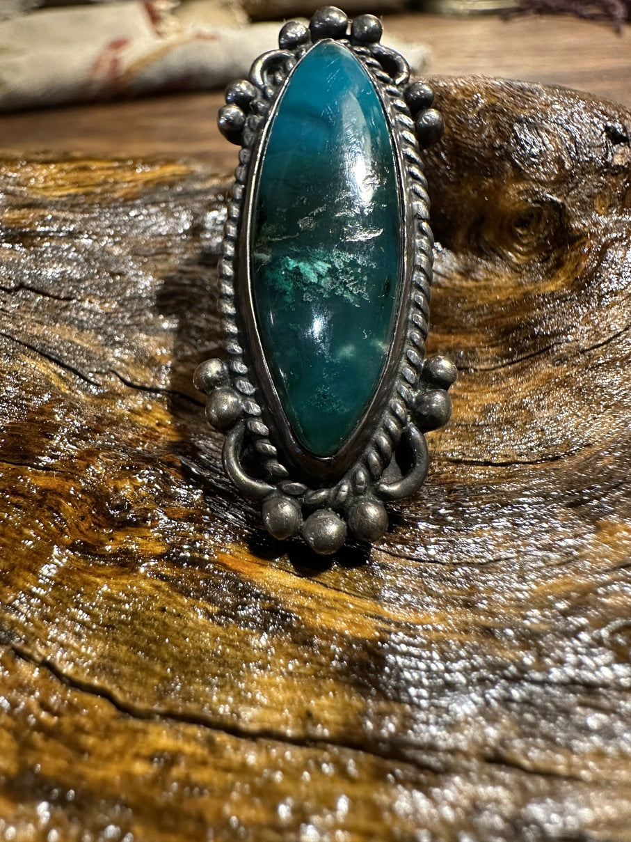 Oval Blue Green Turquoise Ring [SG-045]