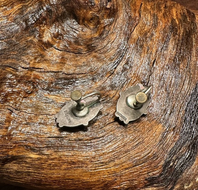 Oval Cabochon Turquoise Earrings