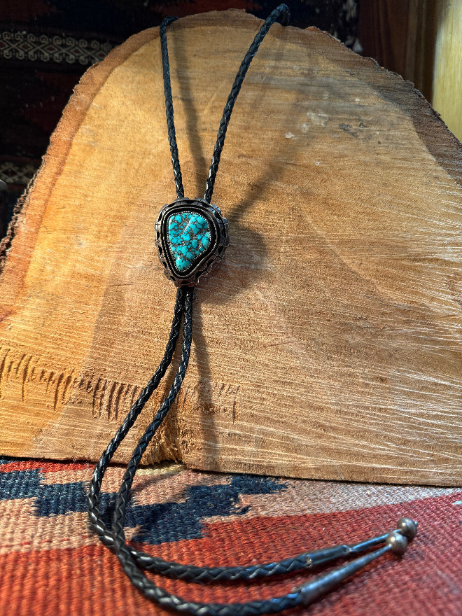 Pear Shaped Turquoise Bolo Tie
