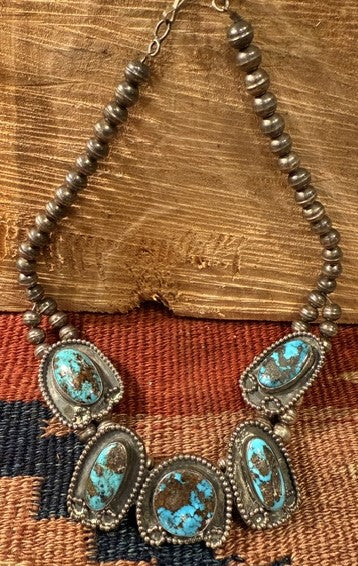 Persian Turquoise and Silver Chocker Necklace