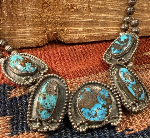 Persian Turquoise and Silver Chocker Necklace