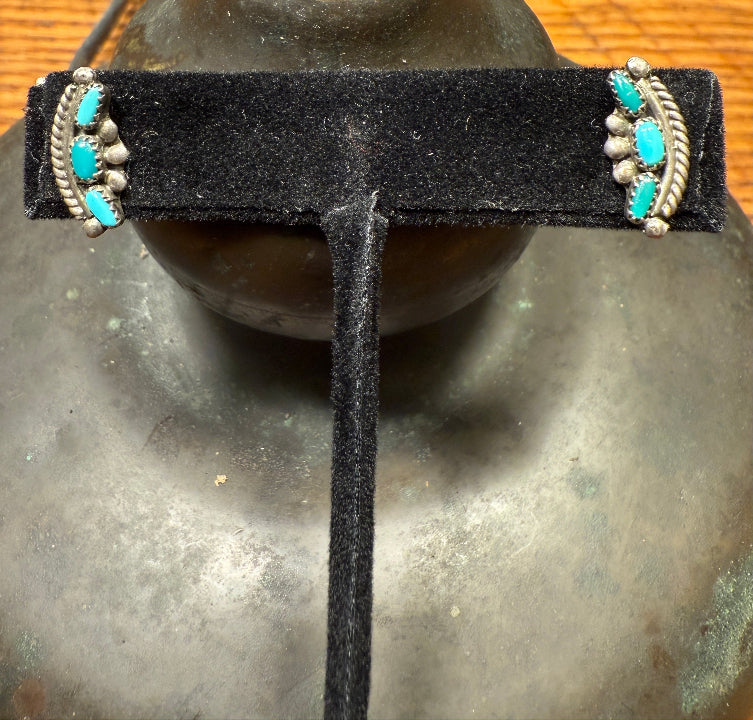 Petit Point Turquoise Earrings