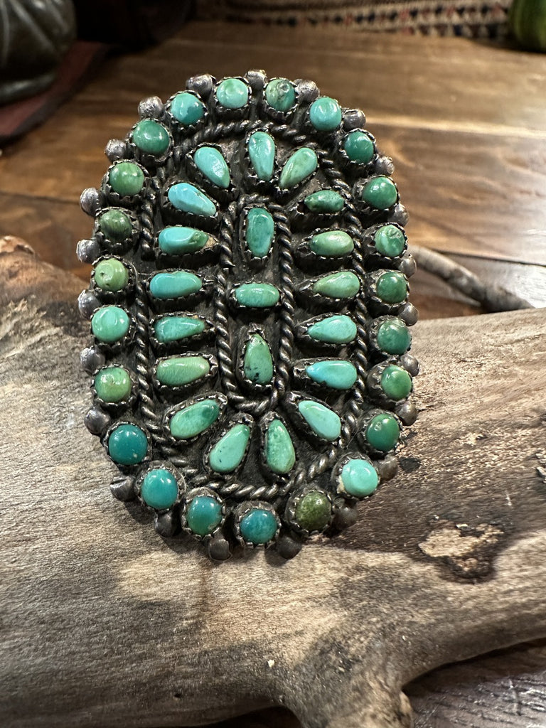 Deals Sterling Silver Petit Point Campitos Turquoise Navajo Ring