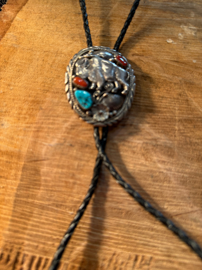 R Begay Bison Bolo Tie