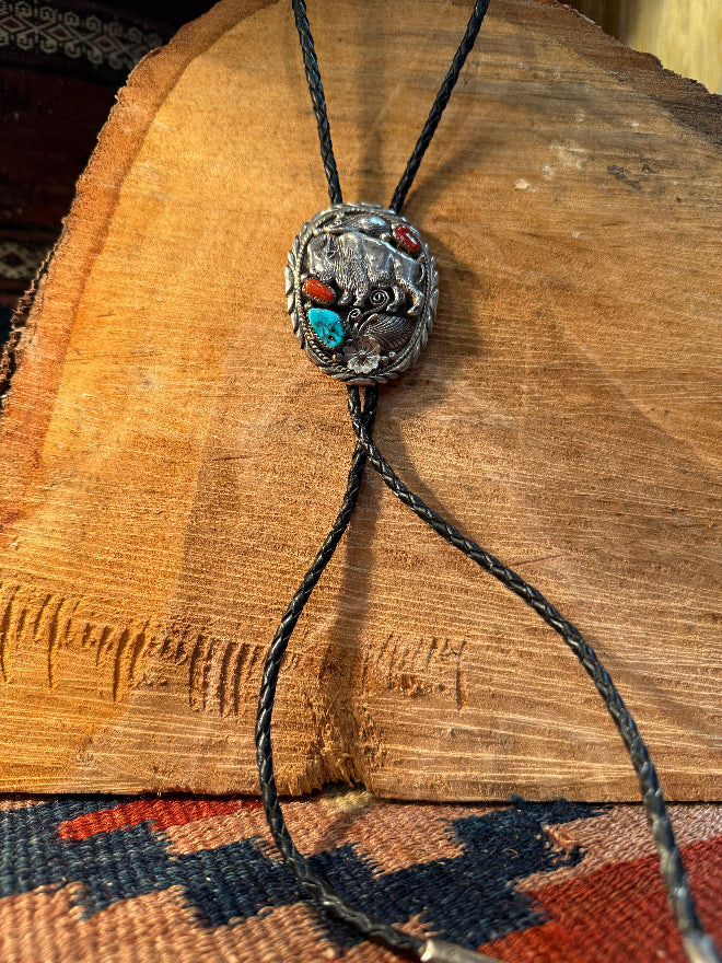 R Begay Bison Bolo Tie