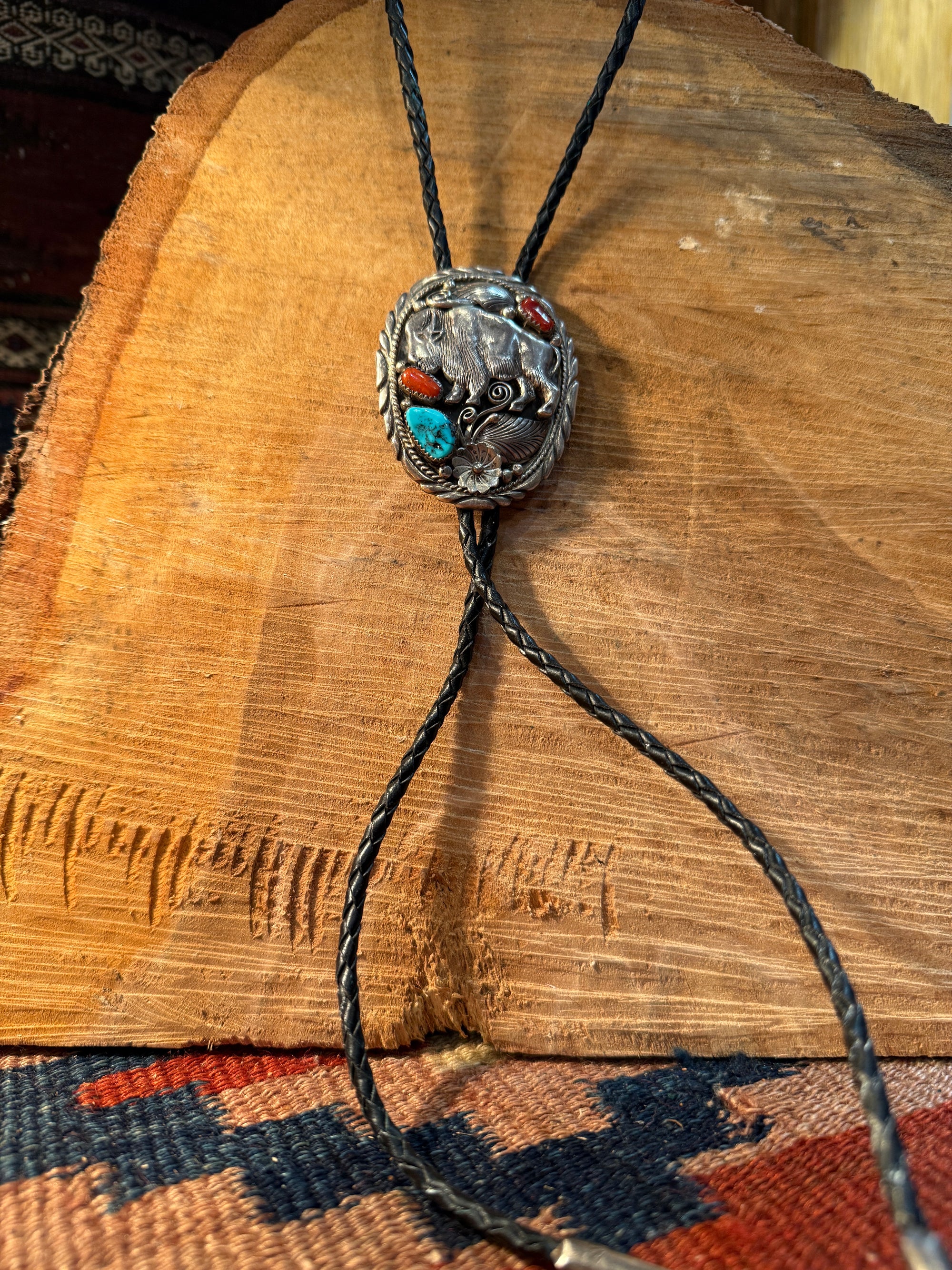 R Begay Bison Bolo Tie
