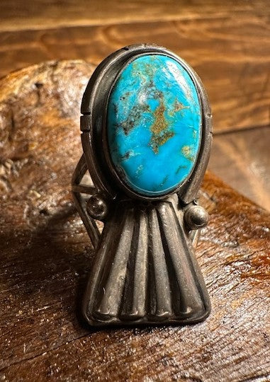 Rare Fred Thompson Morenci Turquoise Ring