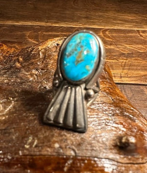 Rare Fred Thompson Morenci Turquoise Ring