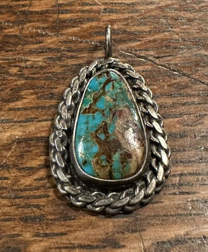 Rare Tyrone Turquoise Pendant