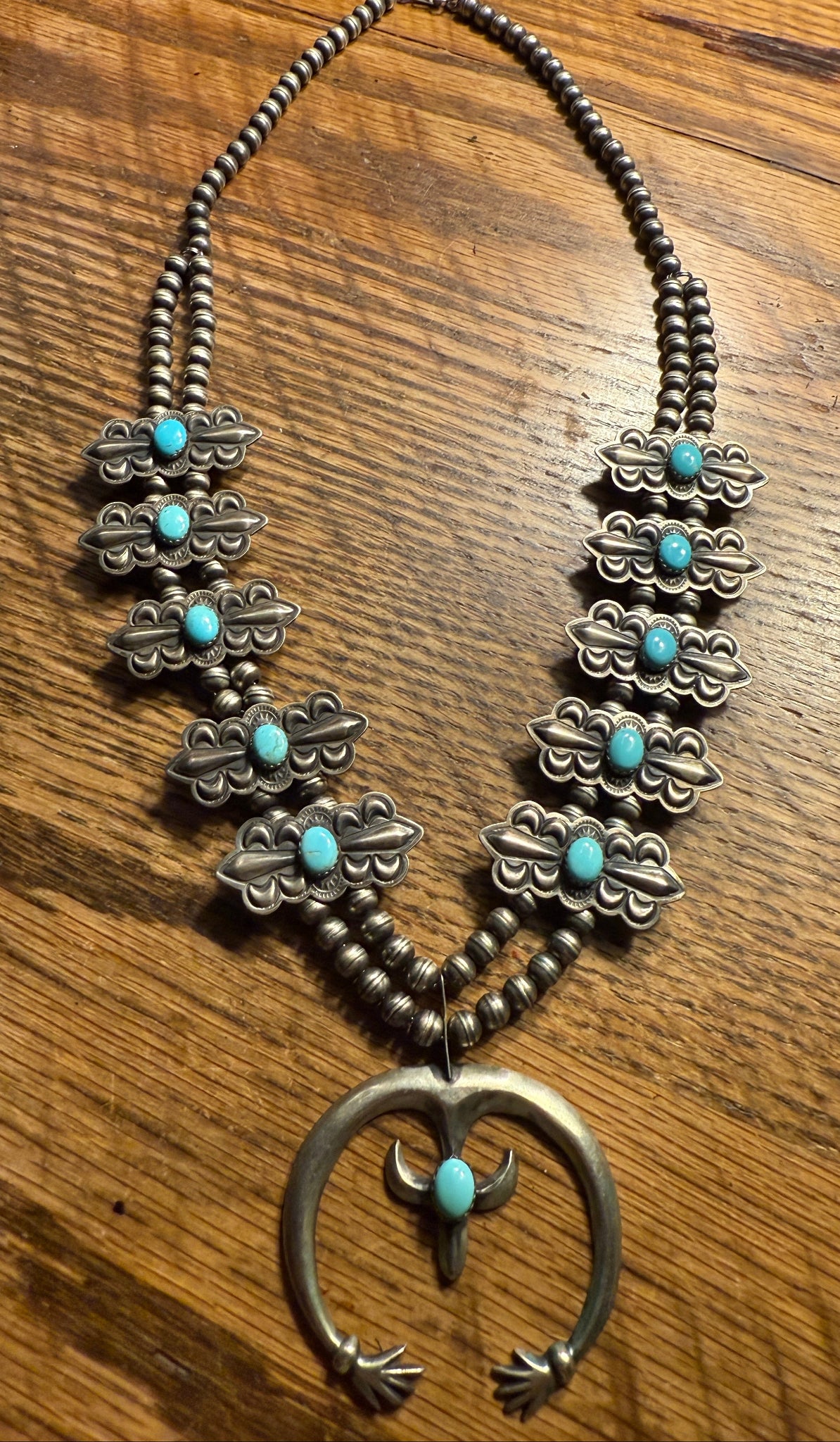 Repousse Squash Blossom Necklace