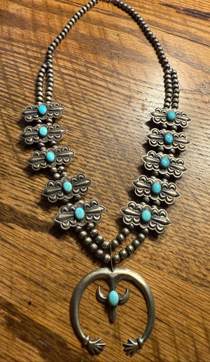 Repousse Squash Blossom Necklace