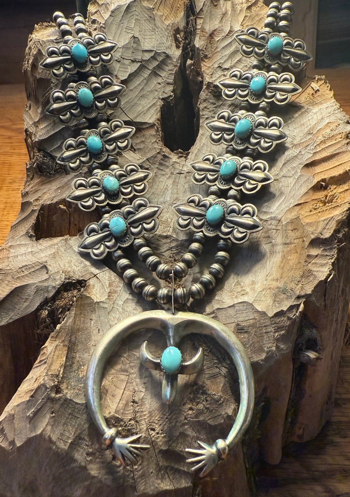 Repousse Squash Blossom Necklace