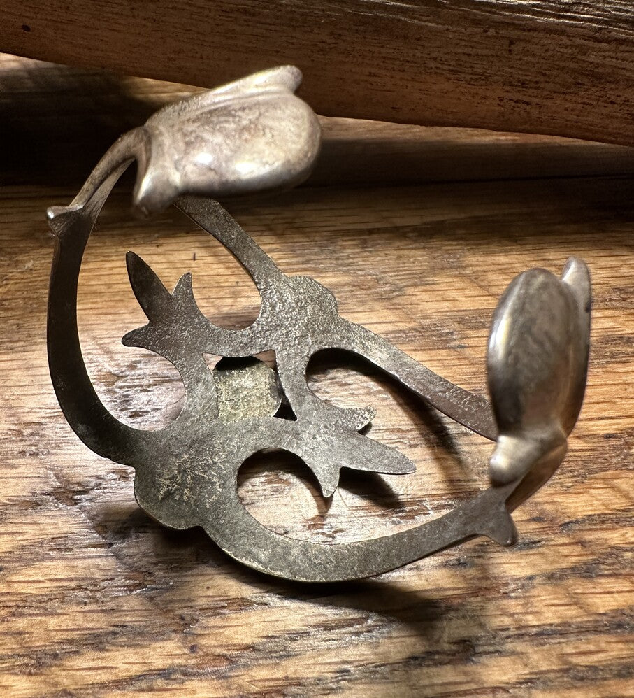 Sand Cast Blue Gem Bracelet