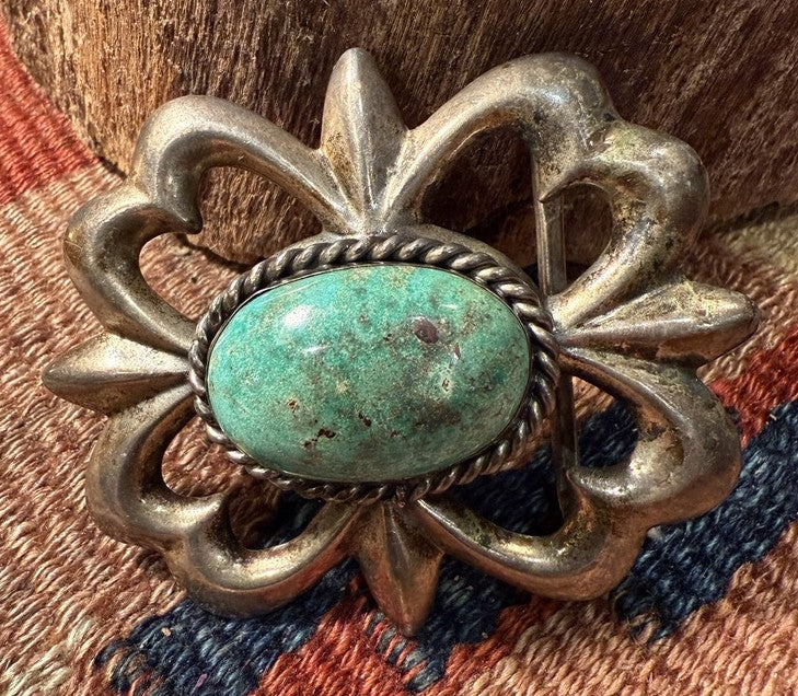 Sand Cast Silver Belt Buckle