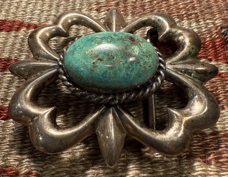 Sand Cast Silver Belt Buckle