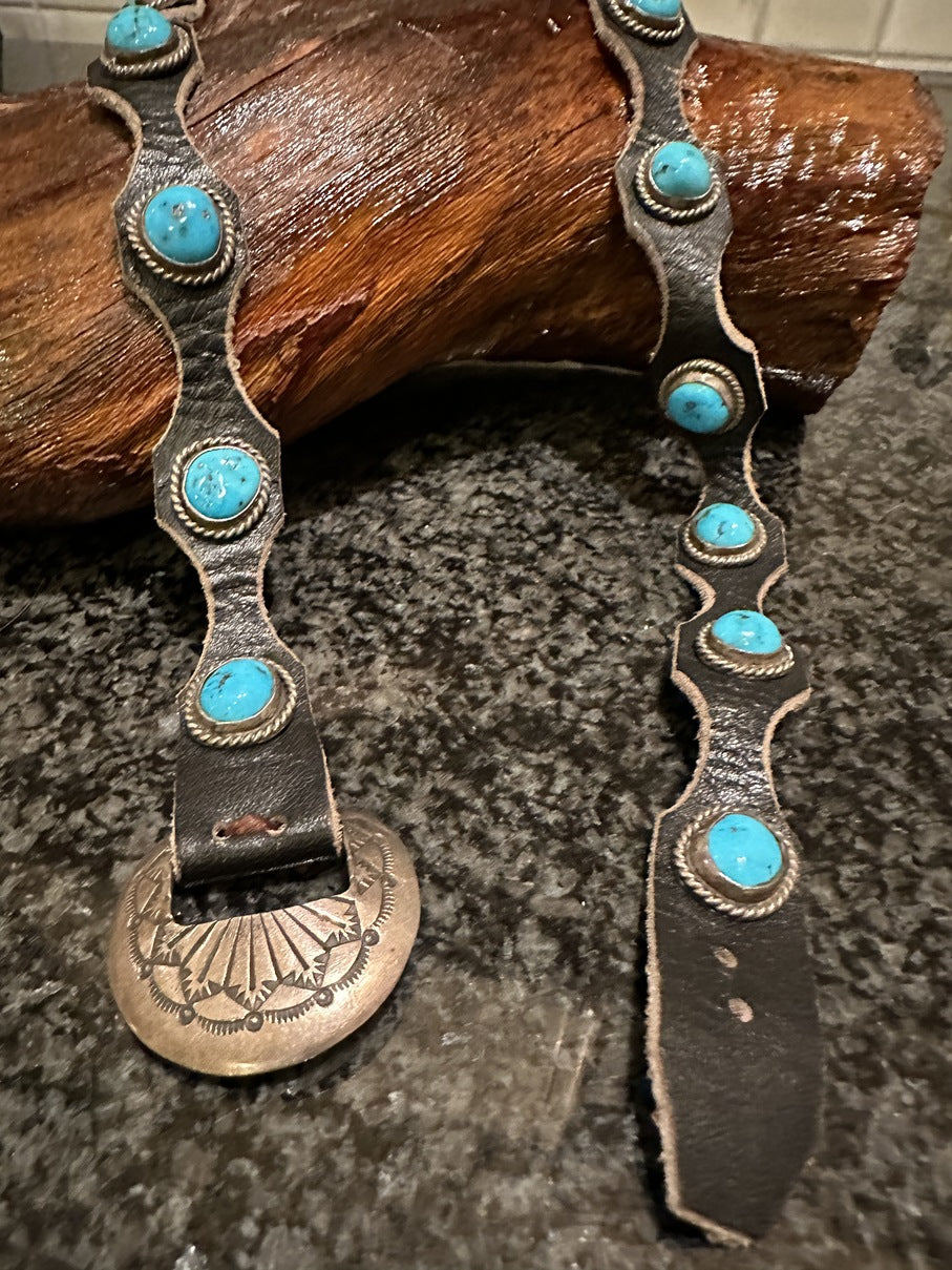 Scalloped Leather Belt