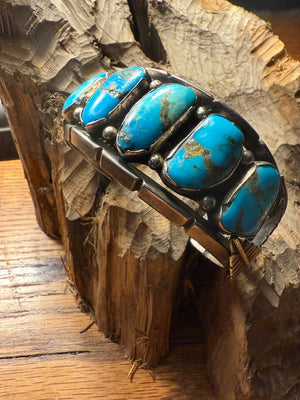 Shadow Box Morenci Turquoise Cuff