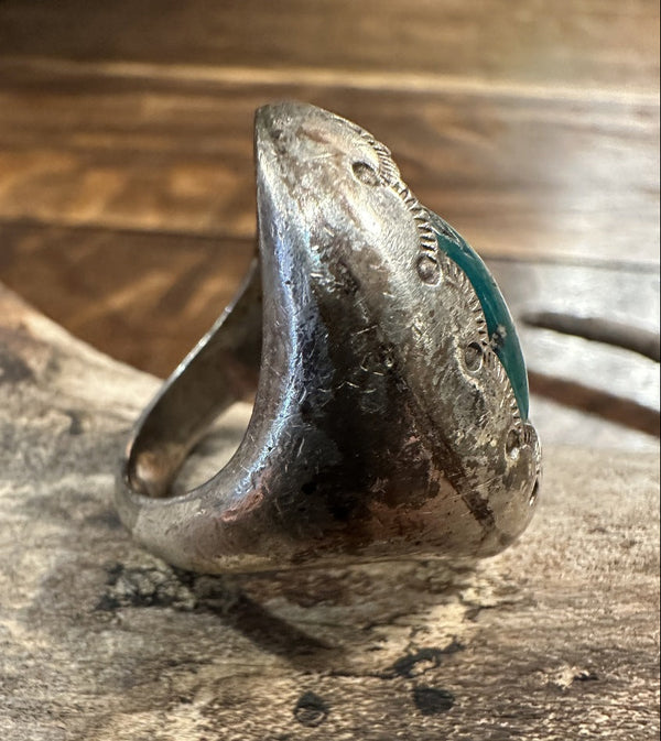 Shadow Box Turquoise Ring | Navajo Turquoise and Silver Rings ...