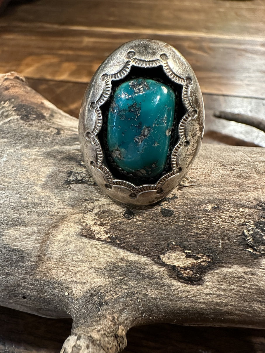 Navajo Turquoise Shadow orders Box ring vintage sz 4.25