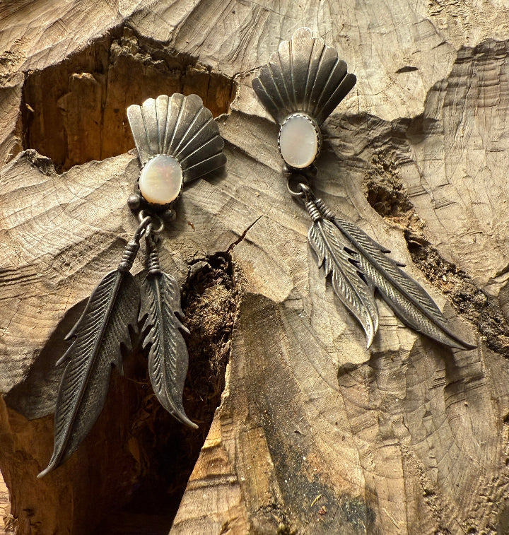 Silver Feather Earrings