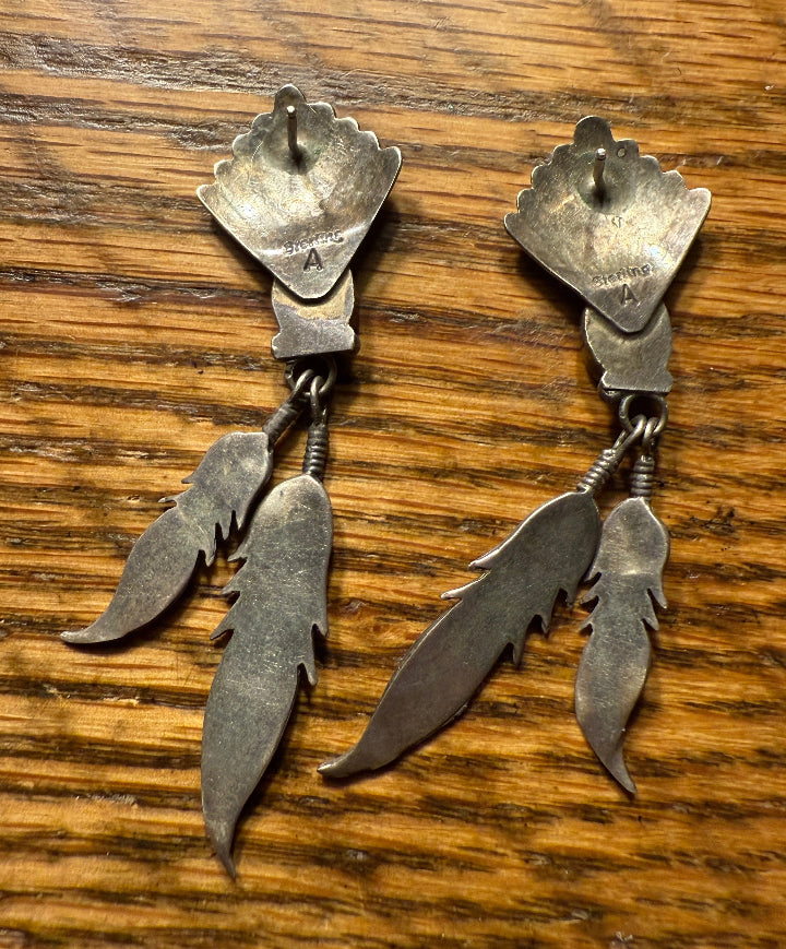 Silver Feather Earrings