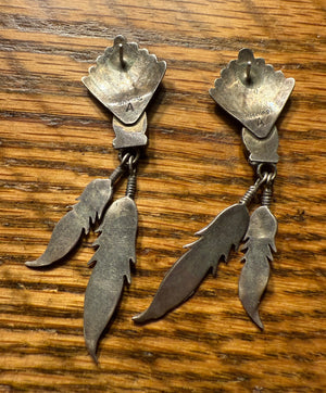 Silver Feather Earrings