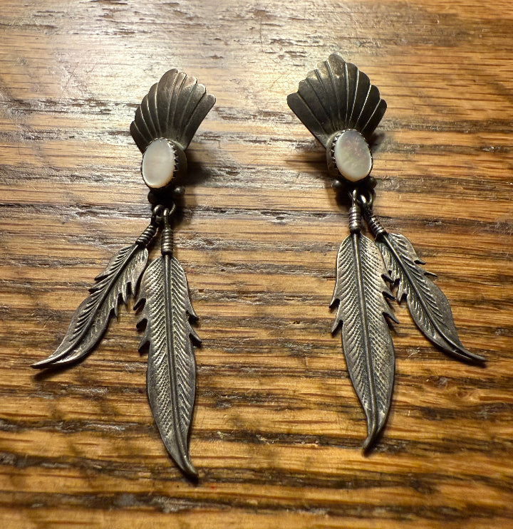 Silver Feather Earrings