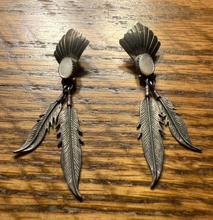 Silver Feather Earrings