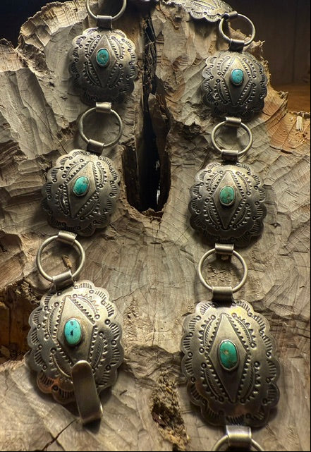 Silver Link Turquoise Hatband
