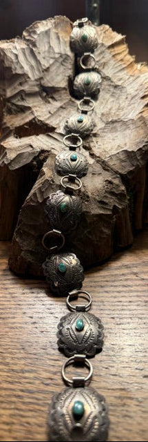 Silver Link Turquoise Hatband