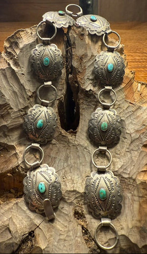 Silver Link Turquoise Hatband