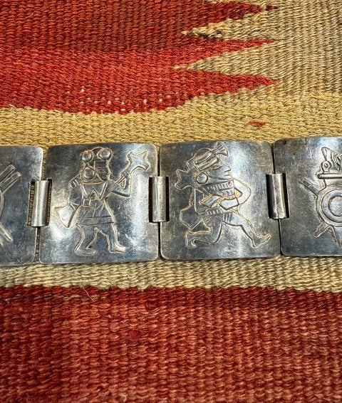 Silver Linked Squares Belt