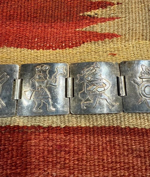 Silver Linked Squares Belt