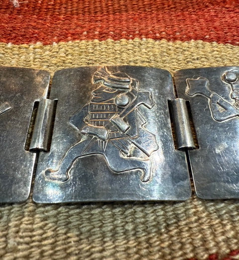 Silver Linked Squares Belt