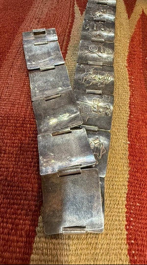 Silver Linked Squares Belt