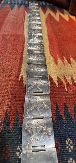 Silver Linked Squares Belt