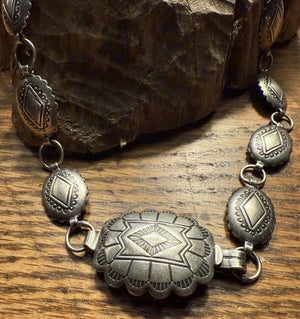 Silver Long Concho Link Belt