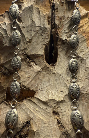 Silver Long Concho Link Belt