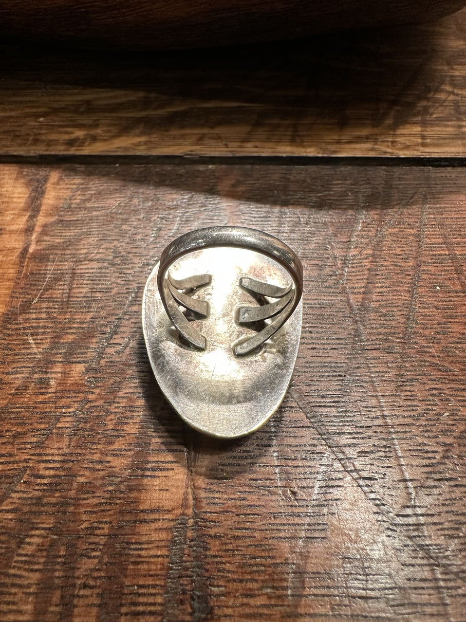 Silver Morenci Turquoise Ring