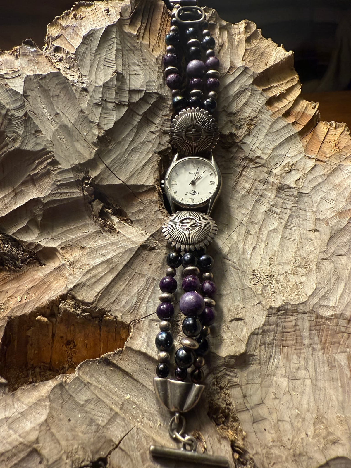 Silver Sun Face Watch