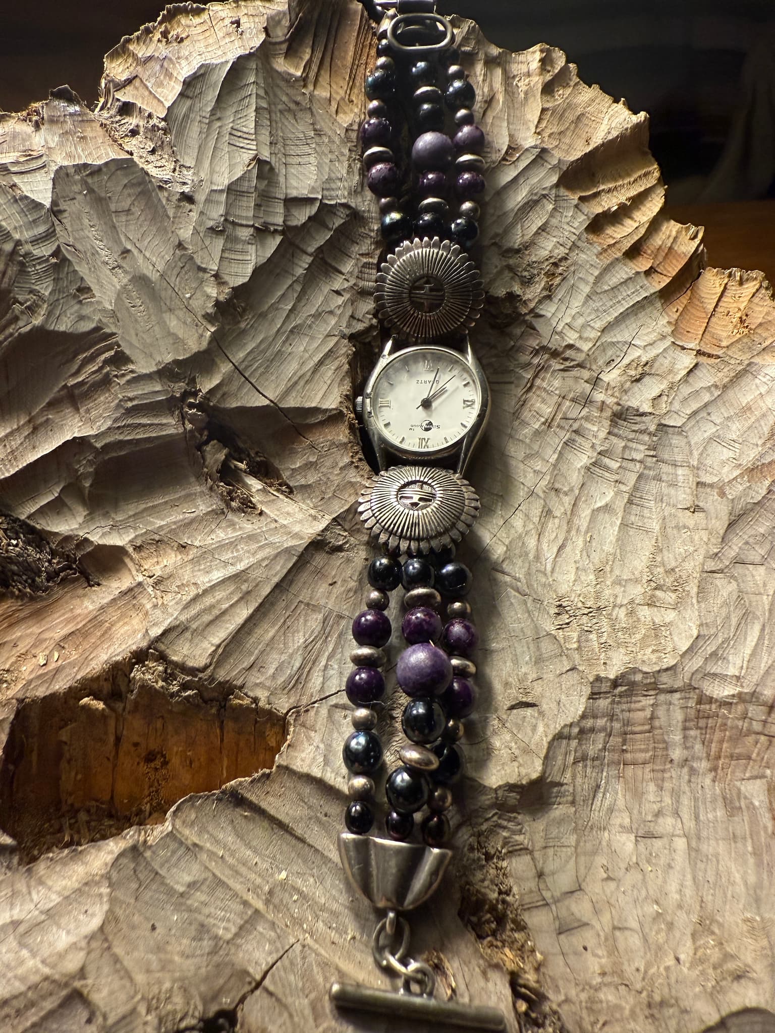 Silver Sun Face Watch